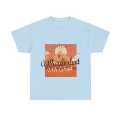 Unisex Heavy Cotton Tee with Wanderlust Theme - Image 10