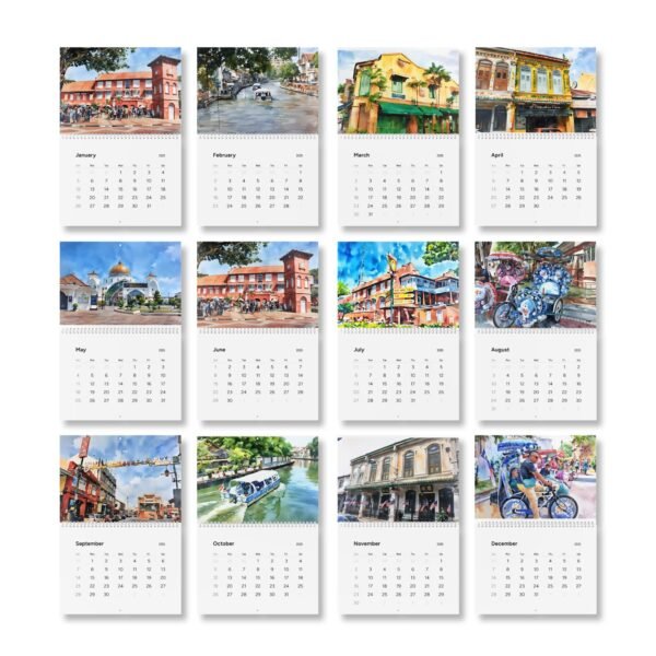 Melaka Malaysia Themed 2025 Wall Calendar - Image 2