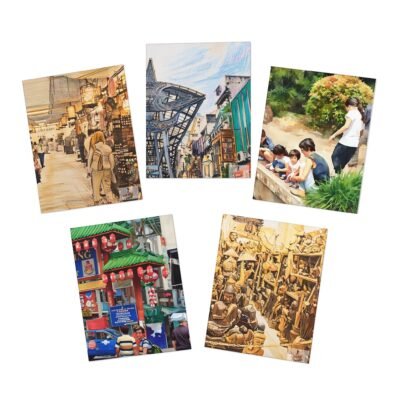 Multi-Design Greeting Cards (5-Pack) - Malaysian Themes