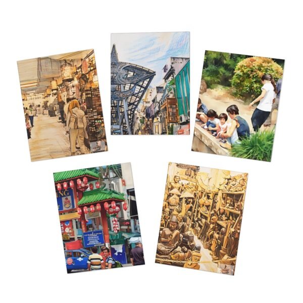 Multi-Design Greeting Cards (5-Pack) - Malaysian Themes