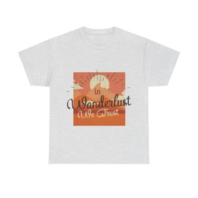 Unisex Heavy Cotton Tee with Wanderlust Theme - Image 6