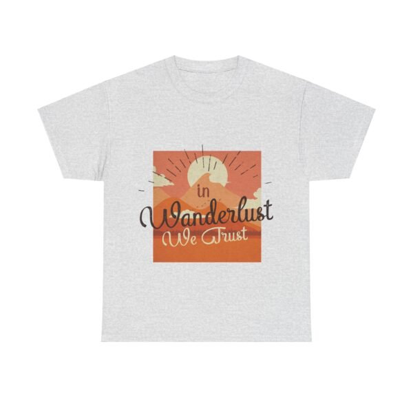 Unisex Heavy Cotton Tee with Wanderlust Theme - Image 6