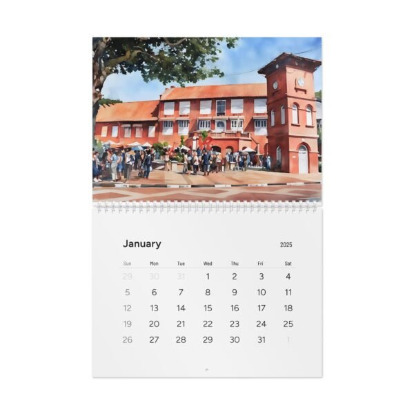 Melaka Malaysia Themed 2025 Wall Calendar