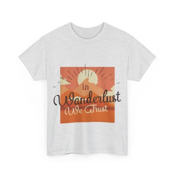 Unisex Heavy Cotton Tee with Wanderlust Theme - Image 7