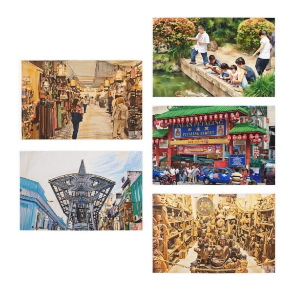 Multi-Design Greeting Cards (5-Pack) - Malaysian Themes - Image 2