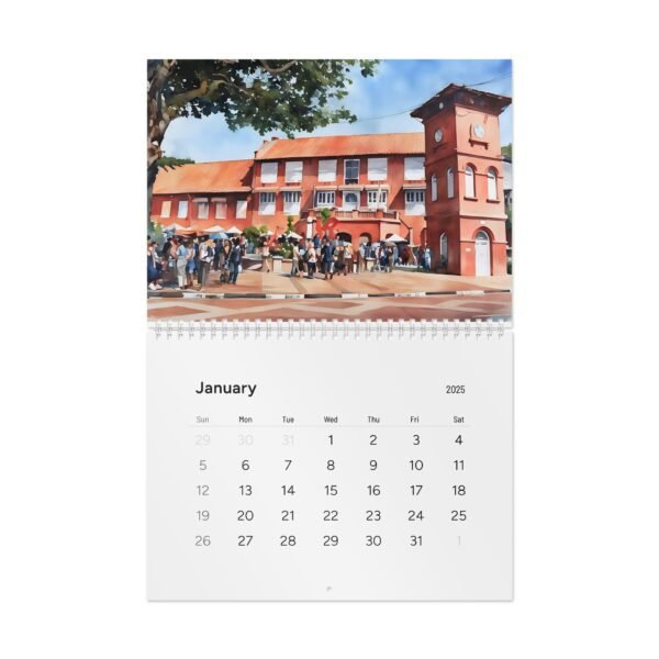 Melaka Malaysia Themed 2025 Wall Calendar - Image 5