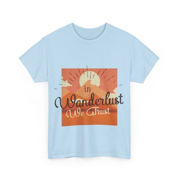 Unisex Heavy Cotton Tee with Wanderlust Theme - Image 11