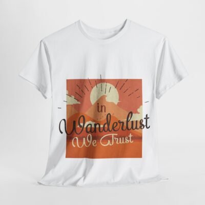 Unisex Heavy Cotton Tee with Wanderlust Theme - Image 5