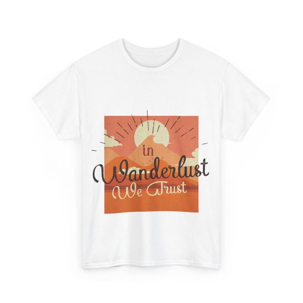 wanderlust theme tee shirt