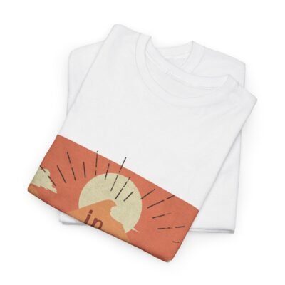 Unisex Heavy Cotton Tee with Wanderlust Theme - Image 4