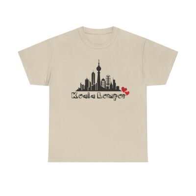 Kuala Lumpur Skyline Unisex Heavy Cotton Tee - City Love Design - Image 13