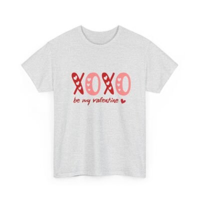 Valentine's Day Unisex Heavy Cotton Tee - 'XOXO Be My Valentine' - Image 9