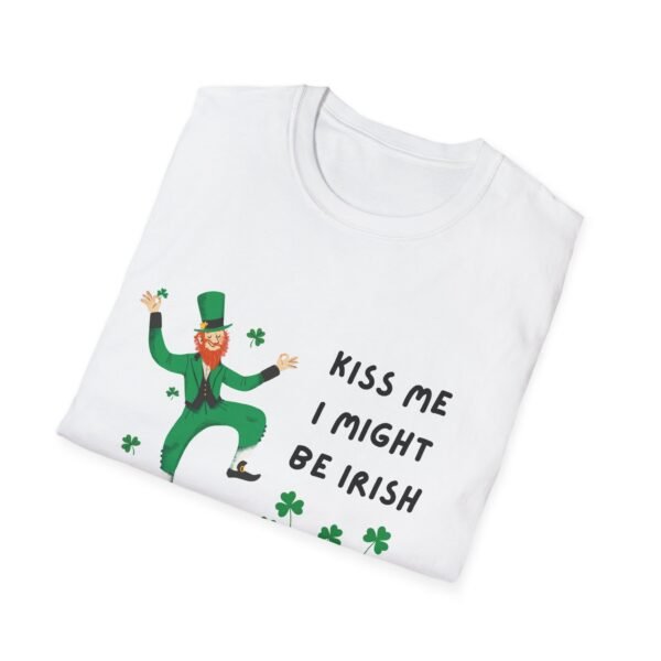 Kiss Me I Might Be Irish Unisex T-Shirt - Perfect for St. Patrick's Day Celebrations - Image 3