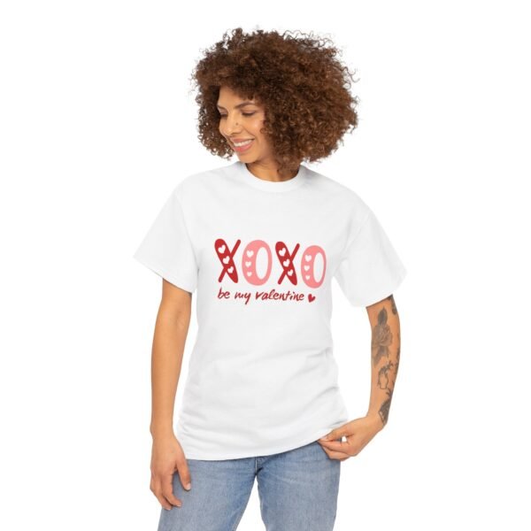 Valentine's Day Unisex Heavy Cotton Tee - 'XOXO Be My Valentine' - Image 5