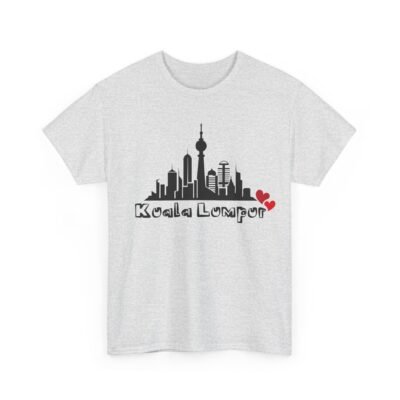 Kuala Lumpur Skyline Unisex Heavy Cotton Tee - City Love Design - Image 7