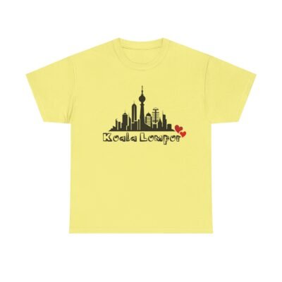 Kuala Lumpur Skyline Unisex Heavy Cotton Tee - City Love Design - Image 21