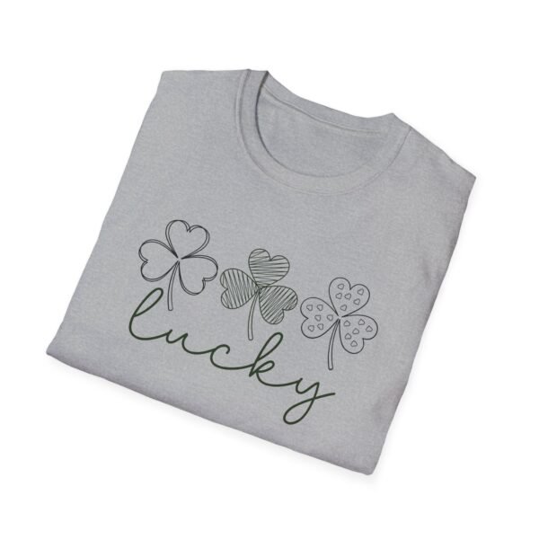 Lucky Clover Unisex Softstyle T-Shirt - Perfect for St. Patrick's Day, Gift for Friends, Everyday Wear, Casual Style, Eco-Friendly Fashion - Image 8