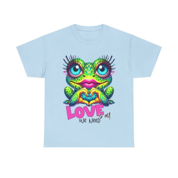 Colorful Frog Love Unisex Heavy Cotton Tee - Image 9