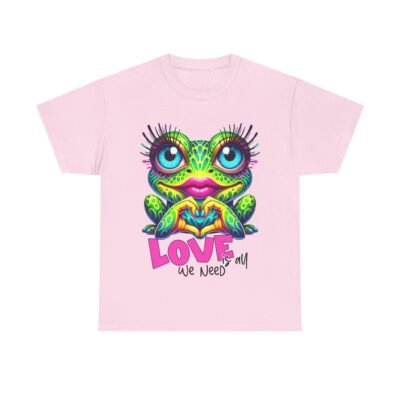 Colorful Frog Love Unisex Heavy Cotton Tee - Image 13