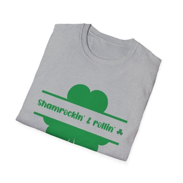 Shamrock & Rollin Unisex T-Shirt - Funny St Patricks Day Message - Image 8