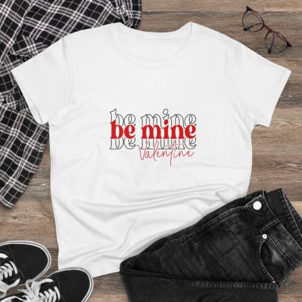 Women's Midweight Cotton Tee - Be My Valentine Themed - Image 4