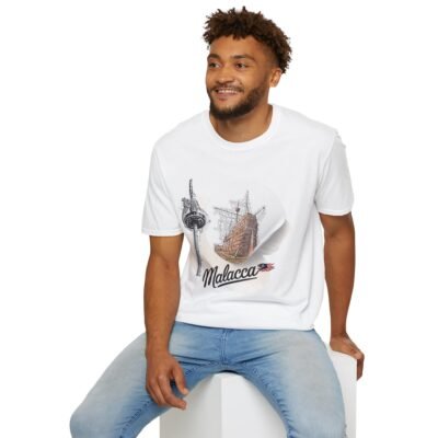 Malacca Adventure Unisex Softstyle T-Shirt – Vintage Nautical Design - Image 4