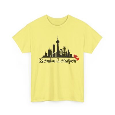 Kuala Lumpur Skyline Unisex Heavy Cotton Tee - City Love Design - Image 23