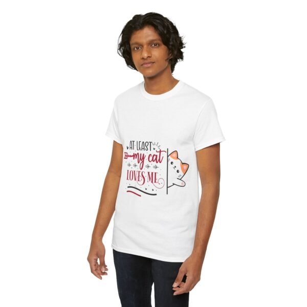 Unisex Heavy Cotton Tee with Funny Love Message - Image 3