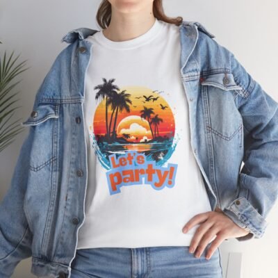 Unisex Heavy Cotton Tee - Let's party theme for casual wear - Image 4