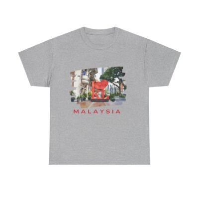 Malaysia Themed Unisex Heavy Cotton Tee - Image 7