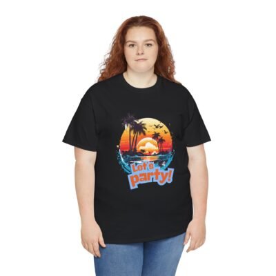 Unisex Heavy Cotton Tee - Let's party theme for casual wear - Image 11