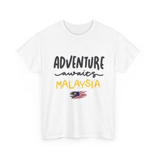 Adventure Awaits Malaysia Unisex Heavy Cotton Tee - Perfect for Travel Lovers - Image 3