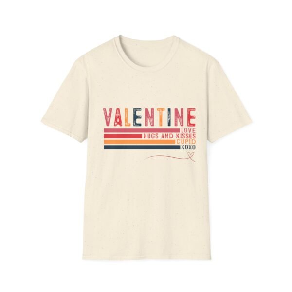 Unisex Softstyle T-Shirt - Valentine Hugs and Kisses Design - Image 9