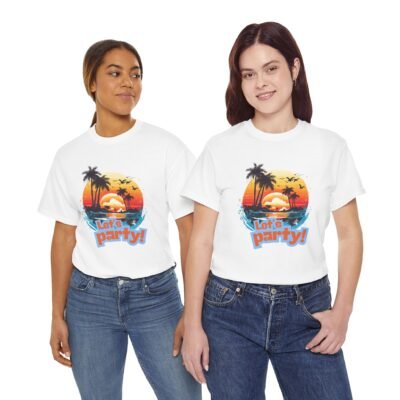 Unisex Heavy Cotton Tee - Let's party theme for casual wear