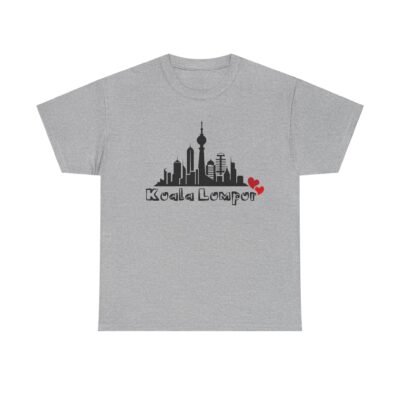 Kuala Lumpur Skyline Unisex Heavy Cotton Tee - City Love Design - Image 17