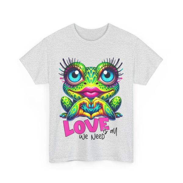 Colorful Frog Love Unisex Heavy Cotton Tee - Image 7