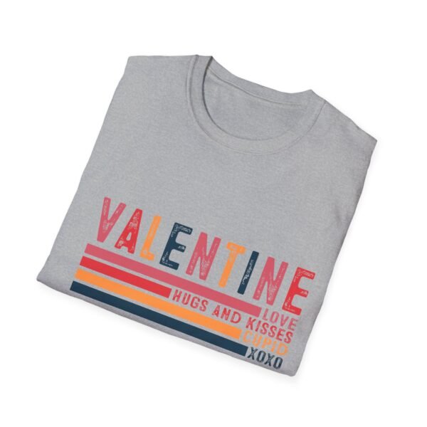 Unisex Softstyle T-Shirt - Valentine Hugs and Kisses Design - Image 8