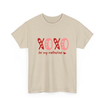 Valentine's Day Unisex Heavy Cotton Tee - 'XOXO Be My Valentine' - Image 13