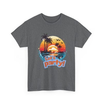 Unisex Heavy Cotton Tee - Let's party theme for casual wear - Image 15