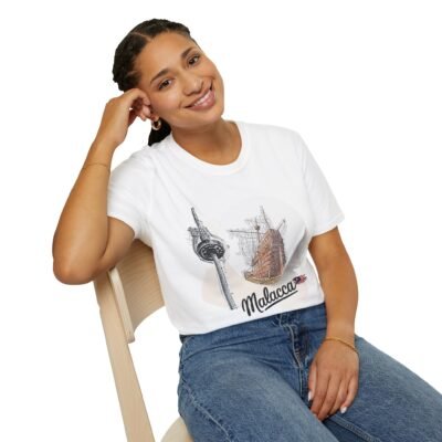 Malacca Adventure Unisex Softstyle T-Shirt – Vintage Nautical Design - Image 3