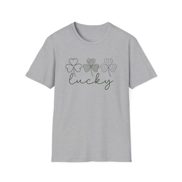 Lucky Clover Unisex Softstyle T-Shirt - Perfect for St. Patrick's Day, Gift for Friends, Everyday Wear, Casual Style, Eco-Friendly Fashion - Image 5
