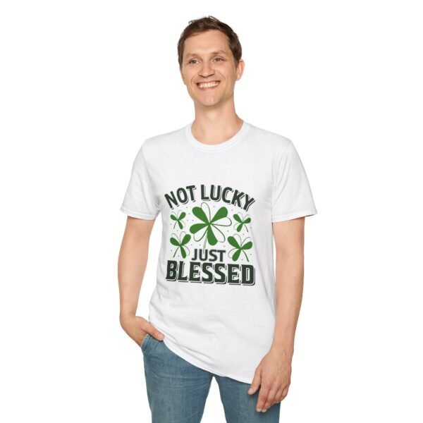 St. Patrick's Day Unisex T-Shirt - 'Not Lucky Just Blessed' Design - Image 4