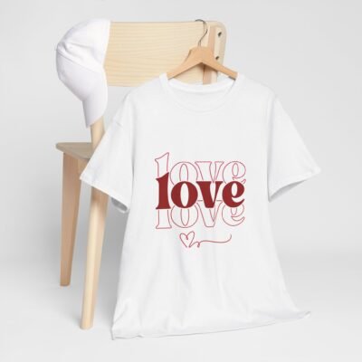 Valentine's Day Love Themed Unisex Heavy Cotton Tee Shirt - Image 4