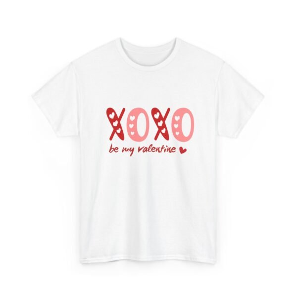 Valentine's Day Unisex Heavy Cotton Tee - 'XOXO Be My Valentine' - Image 3