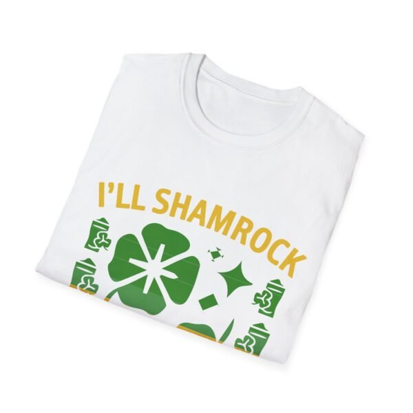 St. Patrick's Day Unisex Softstyle T-Shirt - "I'll Shamrock Your World" - Image 3