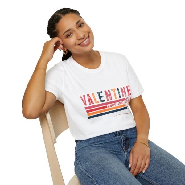 Unisex Softstyle T-Shirt - Valentine Hugs and Kisses Design