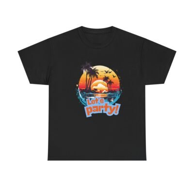 Unisex Heavy Cotton Tee - Let's party theme for casual wear - Image 9
