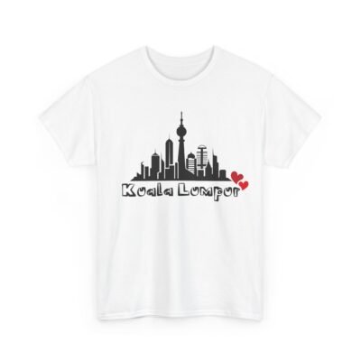 Kuala Lumpur Skyline Unisex Heavy Cotton Tee - City Love Design - Image 3