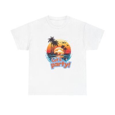 Unisex Heavy Cotton Tee - Let's party theme for casual wear - Image 2