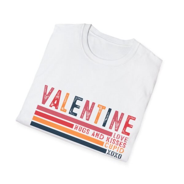 Unisex Softstyle T-Shirt - Valentine Hugs and Kisses Design - Image 3